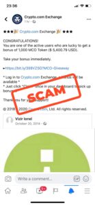 crypto facebook scam