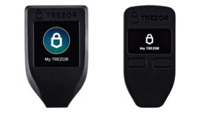 review ví lạnh Trezor: Trezor Model T và Trezor One.